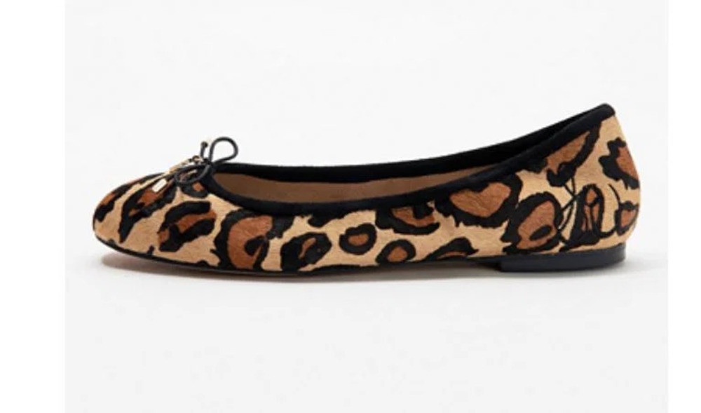 Sam Edelman Animal Print Ballet Flats Felicia New Nude - Medium